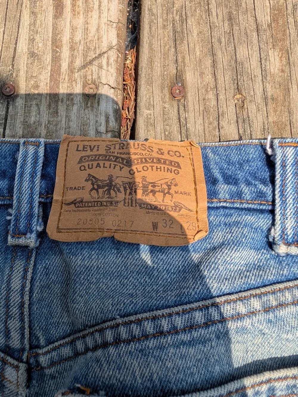 Vintage 80s Levi's Orange Tab 20505 Denim Jeans Classic Character Faded Vtg